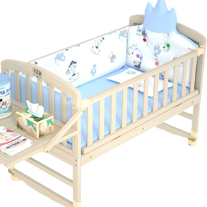 钰贝乐婴儿床实木无漆环保宝宝床儿童床新生儿拼接大床婴儿摇篮床