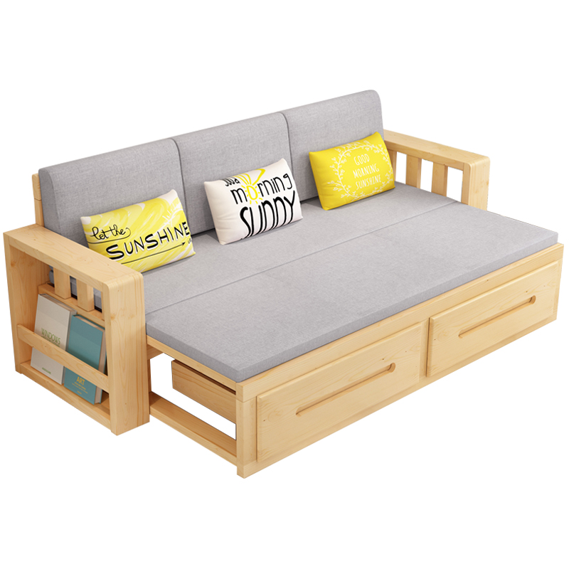 两用可折叠床小户型1.8实木沙发床