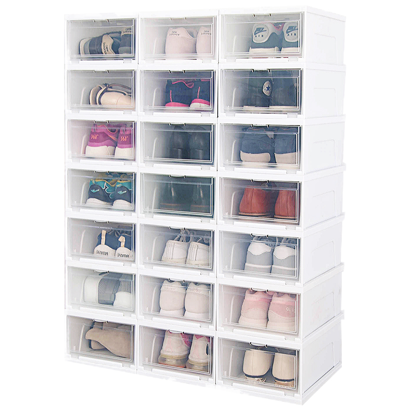爱丽思鞋盒收纳盒透明塑料鞋子前开爱丽丝防潮整理箱鞋柜宿舍神器