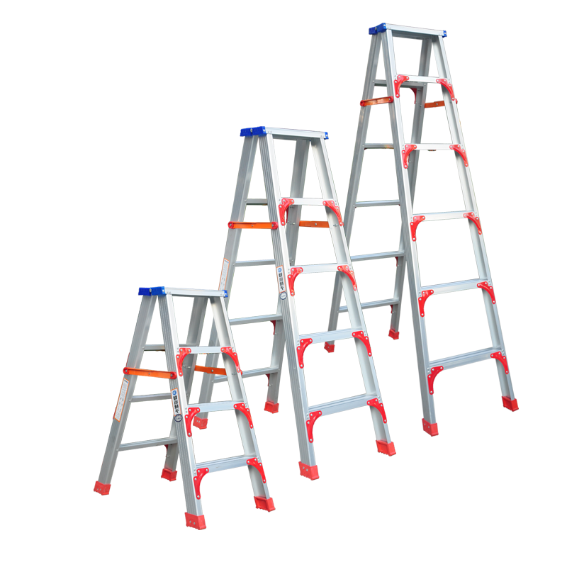 登远加厚折叠铝合金工程梯子人字梯