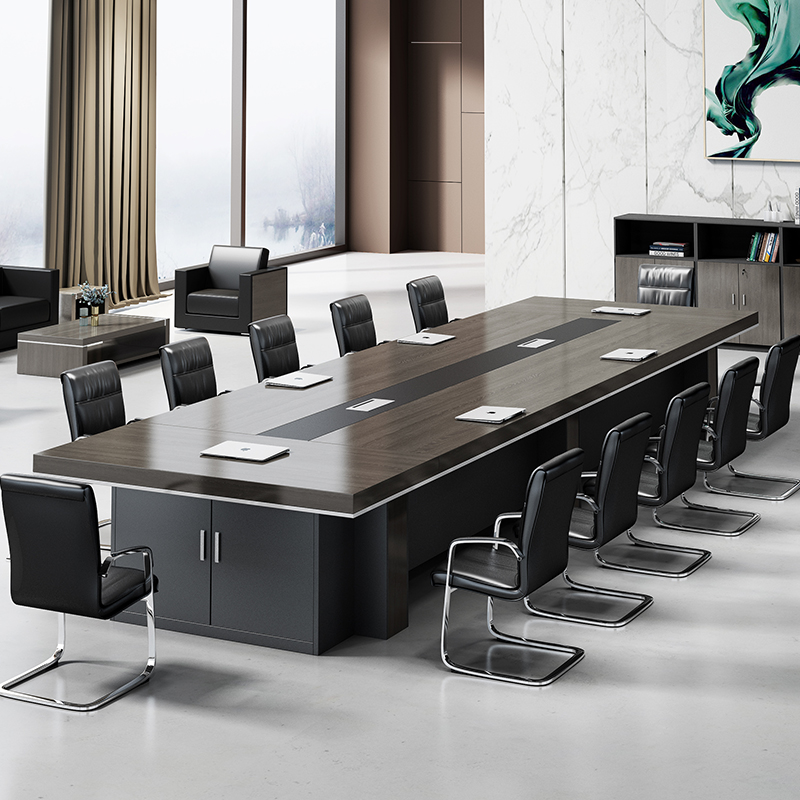 会议桌长桌简约现代接待桌椅组合大型洽谈桌培训桌长条桌办公家具