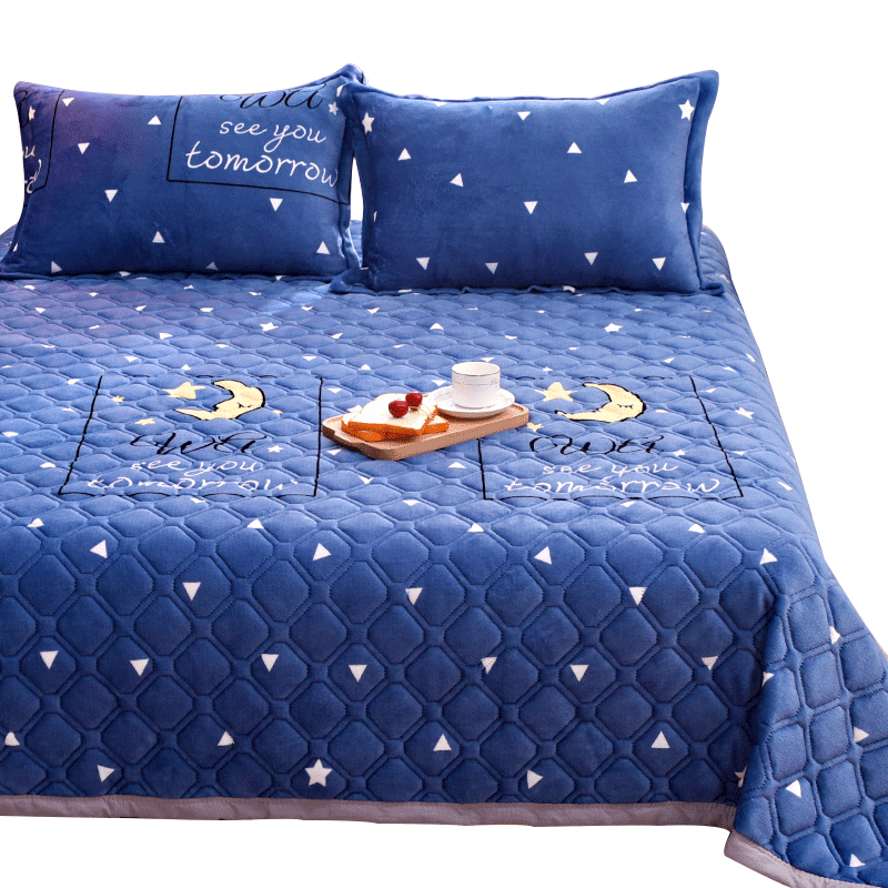 床单单件加绒珊瑚绒面法兰绒毛毯