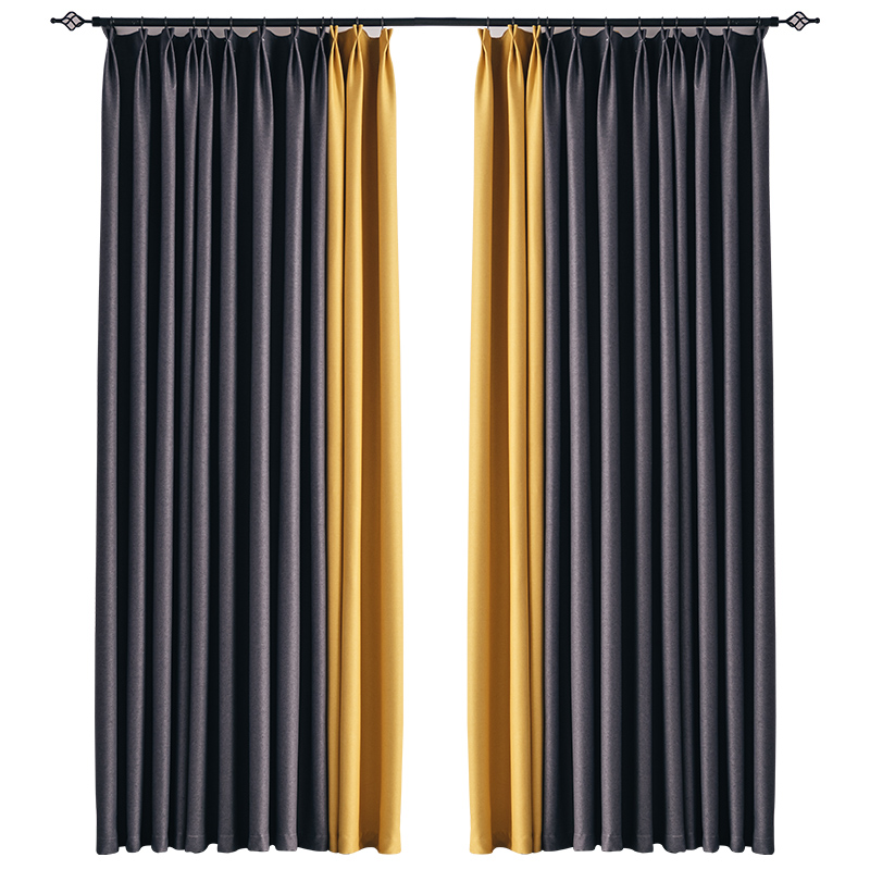 卧室100%遮光窗帘现代简约轻奢2021年新款客厅定制隔热防晒挂钩式