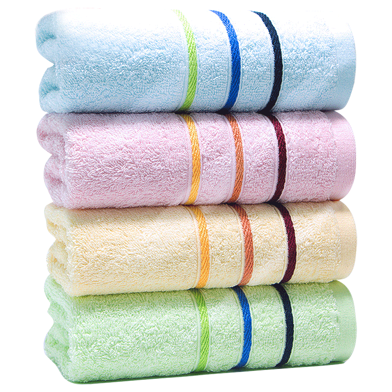 4条装洁丽雅纯棉洗脸家用成人毛巾