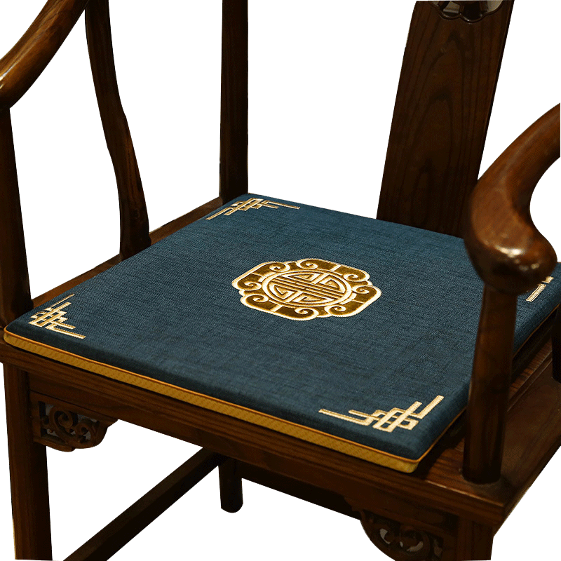 中式红木实木茶防滑家用太师椅椅垫