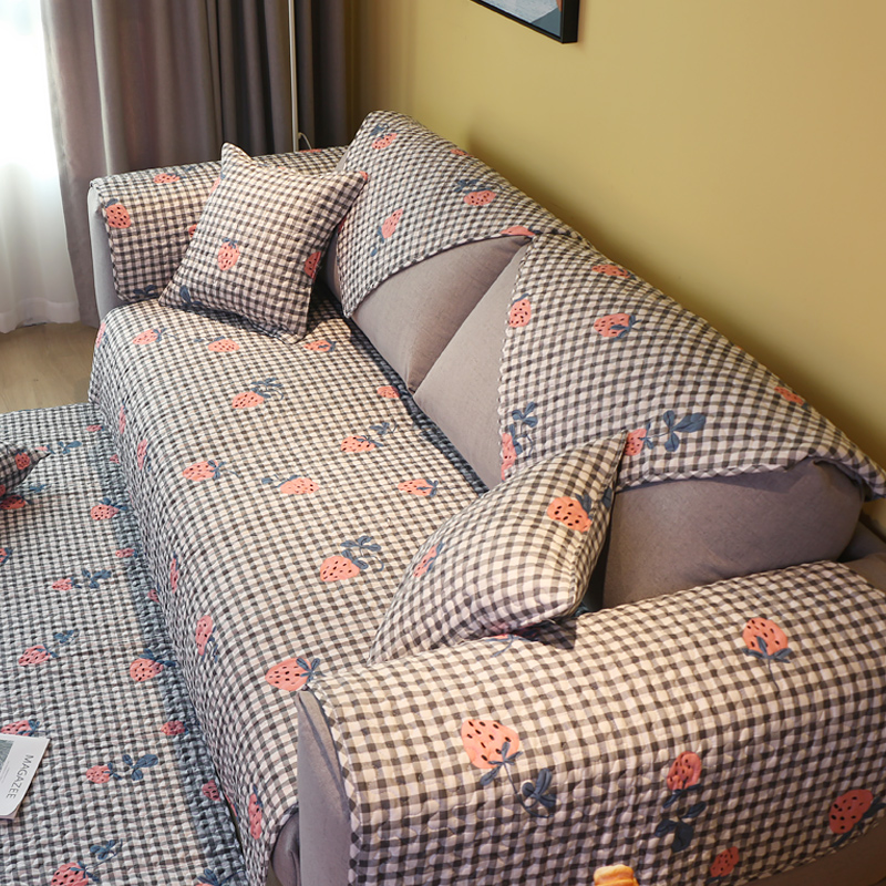 北欧全棉沙发垫现代简约客厅布艺套