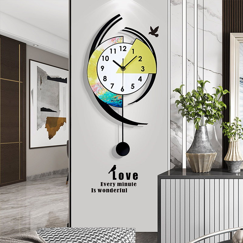 现代简约客厅个性创意北欧轻奢挂钟