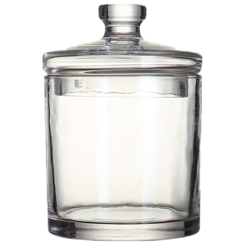 加厚欧式玻璃罐储物罐透明糖果罐厨房储藏罐卫浴收纳展示器皿摆件