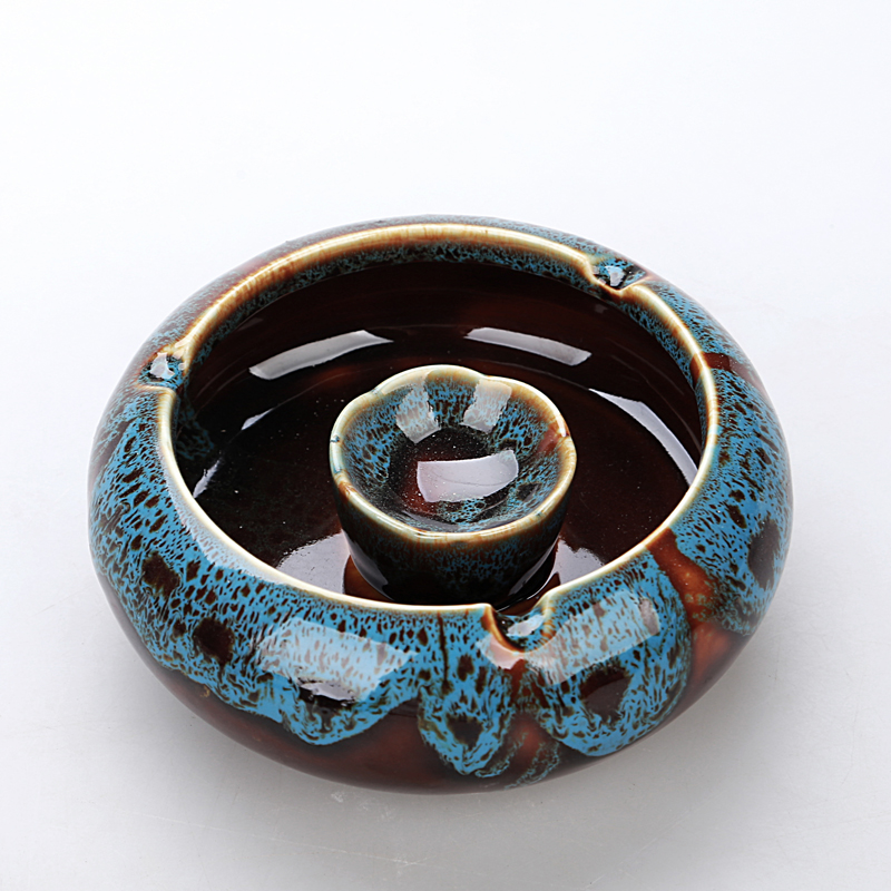陶瓷创意个性时尚防风大小号烟灰缸