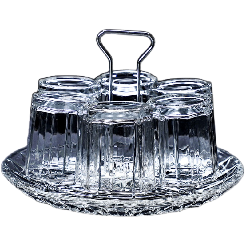 尚光家用客厅水杯套装透明6玻璃杯