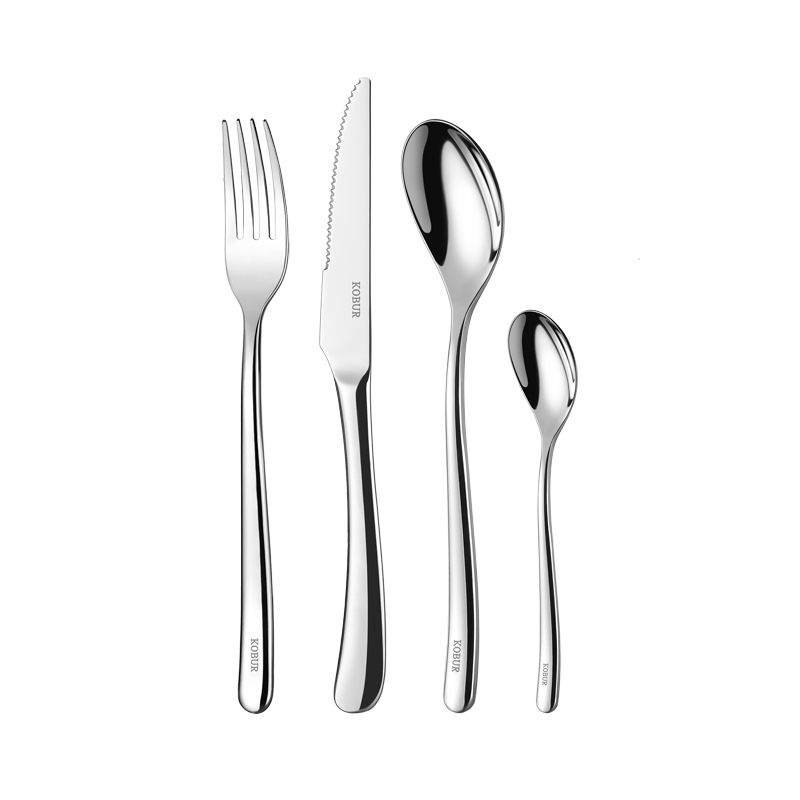 科铂 304不锈钢牛排刀叉盘子套装西餐餐具欧式高档家用刀叉勺三件