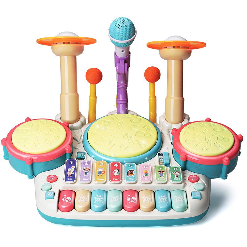 架子鼓儿童初学者宝宝多功能敲打鼓乐器男孩爵士鼓玩具女孩1-3岁2