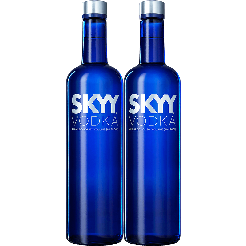 【2瓶】skyy蓝天原味深蓝牌伏特加