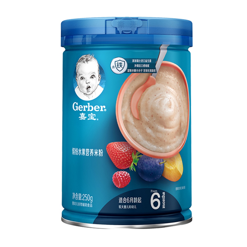 gerber 2段缤纷水果250g婴幼儿米粉