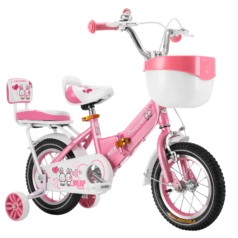 凤凰儿童自行车2-3-6-8-10岁女孩脚踏车单车女童12-16-18寸公主款
