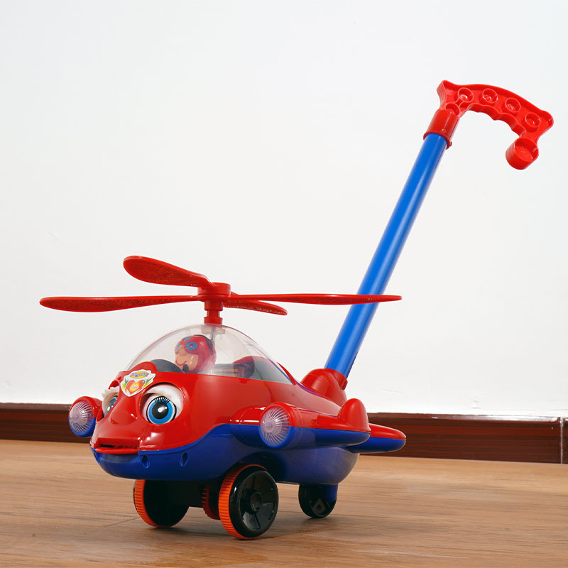 儿童手推玩具推推乐飞机学步单杆推车婴儿宝宝一岁拉推着走的女孩