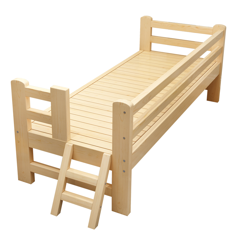 拼接加宽床边定制实木带护栏儿童床