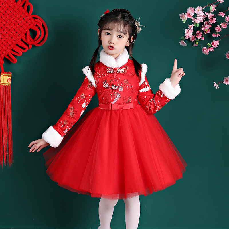 拜年服女童衣服中国风新年儿童汉服