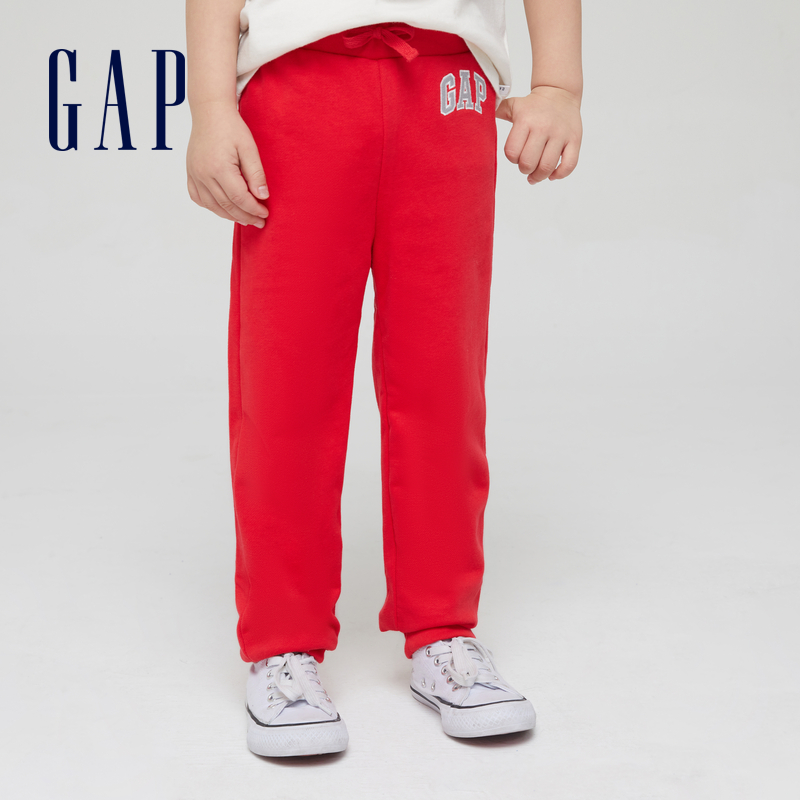 gap男女幼童logo红色春季新款卫裤