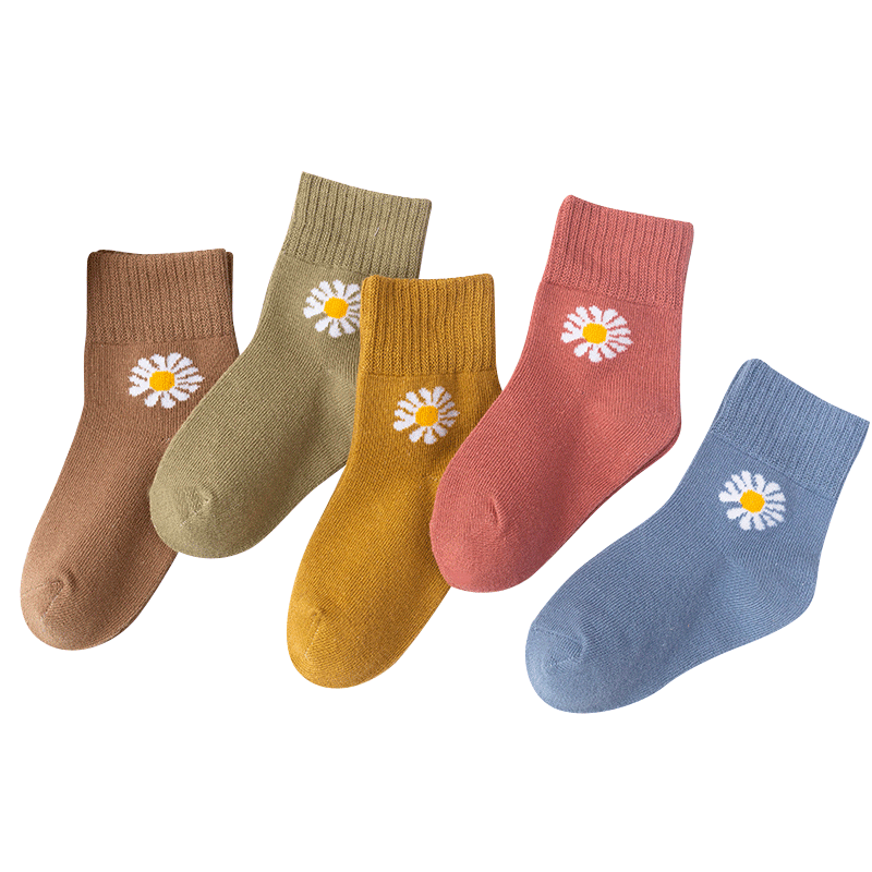 秋冬季纯棉地板袜儿童袜子