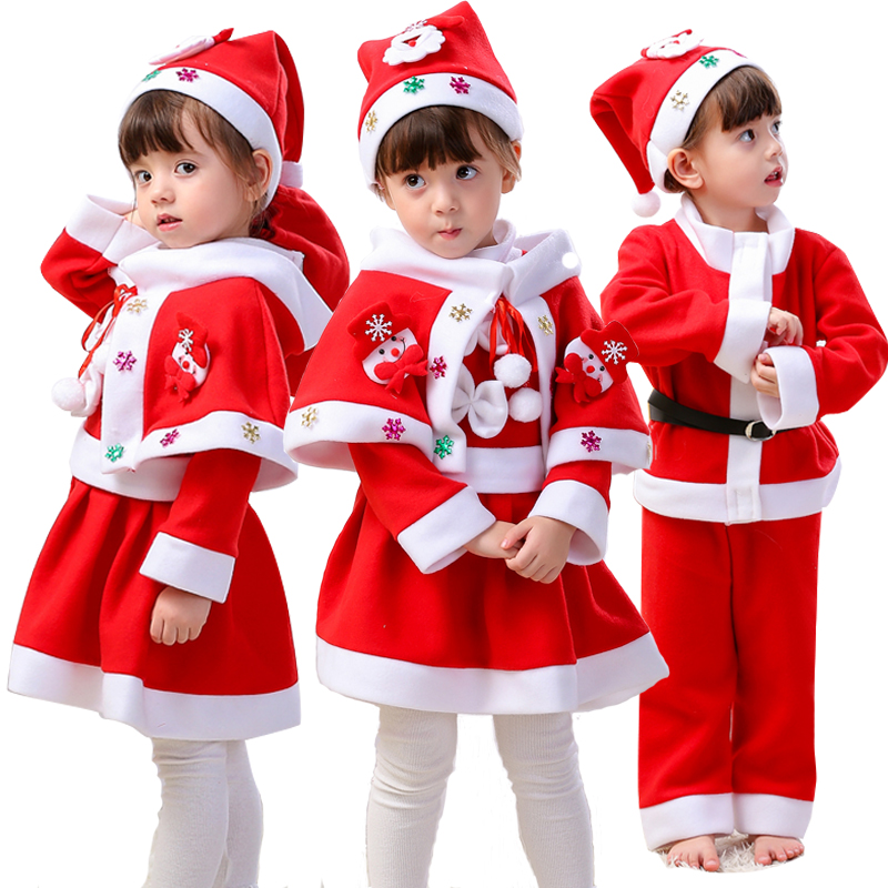 圣诞节儿童服装男女童幼儿园演出服