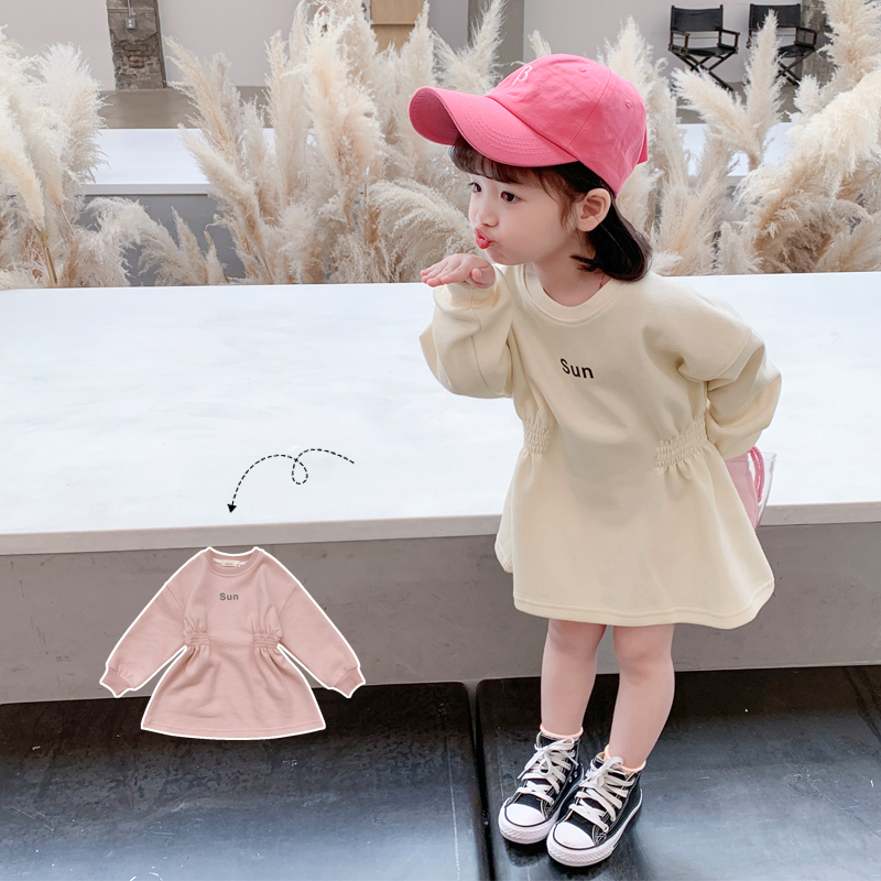 女童连衣裙春装2021新款小童公主裙洋气韩版儿童装女宝宝网红裙子