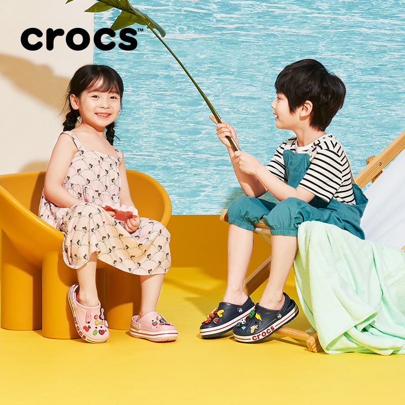 【薇娅推荐】Crocs童鞋儿童卡骆驰洞洞鞋拖鞋夏季包头凉鞋|205100