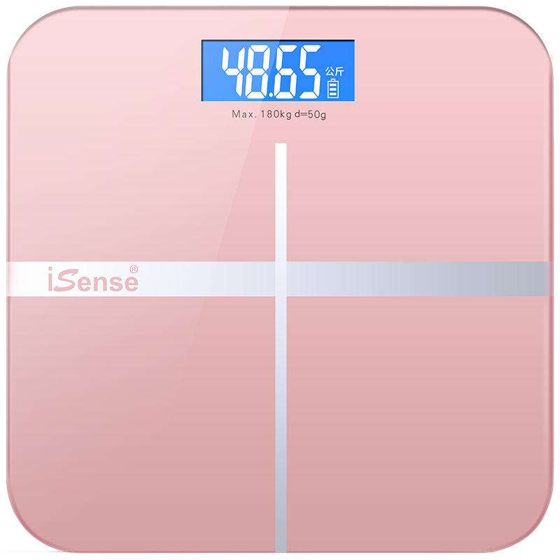 iSense充电款电子称小型体重秤高精度家用人体秤精准耐用家庭称重