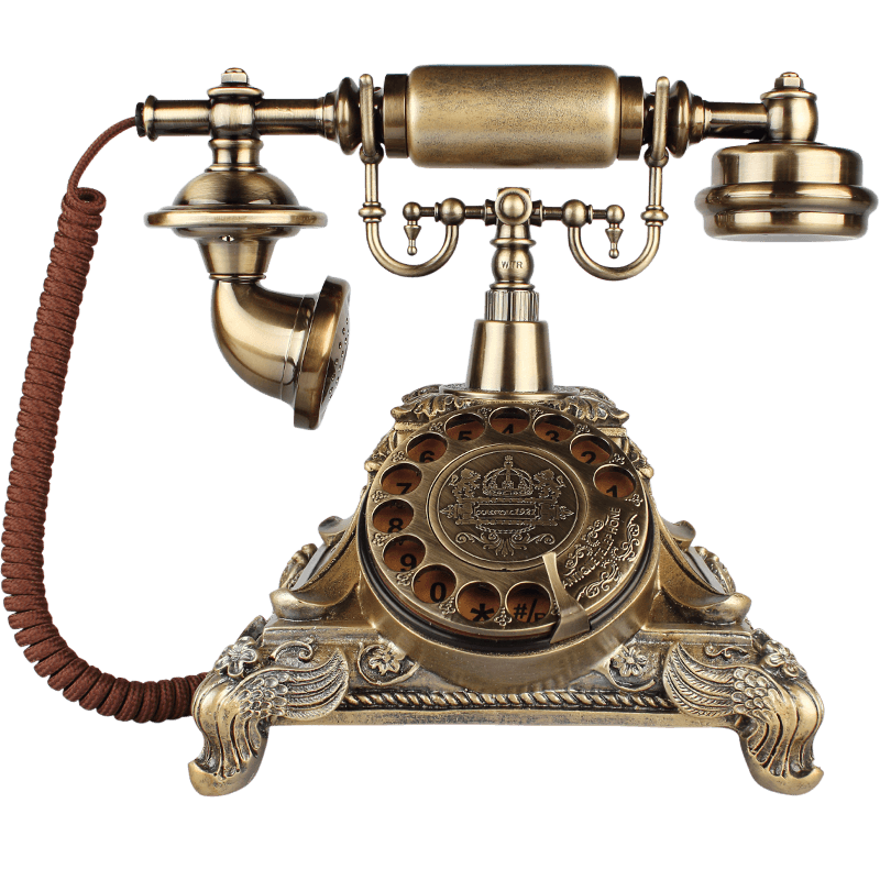 仿古电话机欧式复古老式旋转欧美式田园家用无线插卡电话机座机