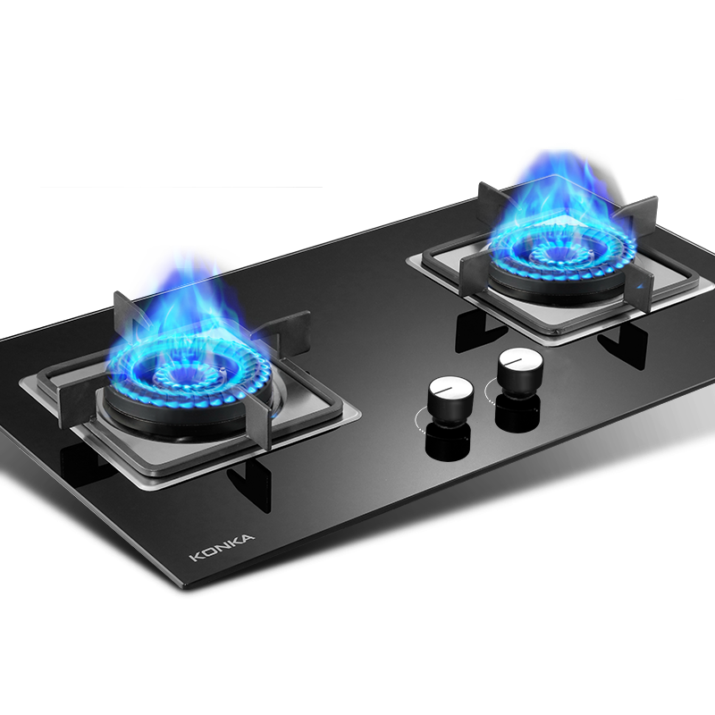 康佳不锈钢燃气灶双灶家用节能天然气嵌入式猛火液化气台式煤气灶