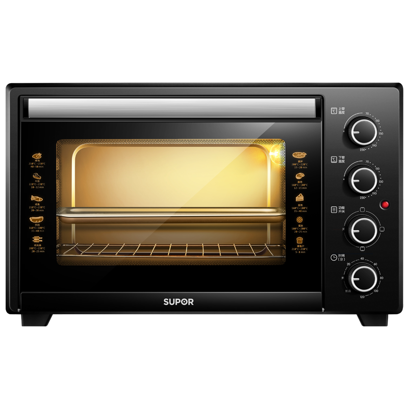 苏泊尔烤箱家用烘焙小型电烤箱多功能全自动蛋糕35升大容量蒸烤箱