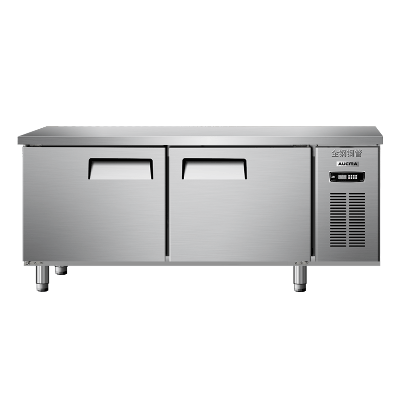 澳柯玛冷藏工作台冰柜商用操作台冷冻保鲜平冷冰箱双温厨房不锈钢