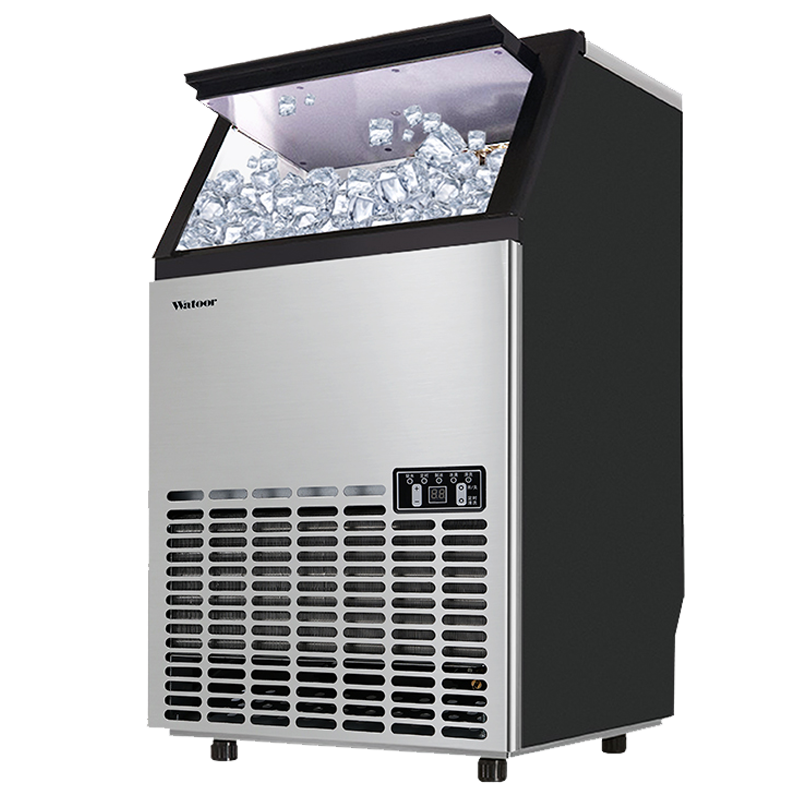沃拓莱制冰机商用奶茶店55/68/80kg小型冰块大型酒吧全自动方冰机