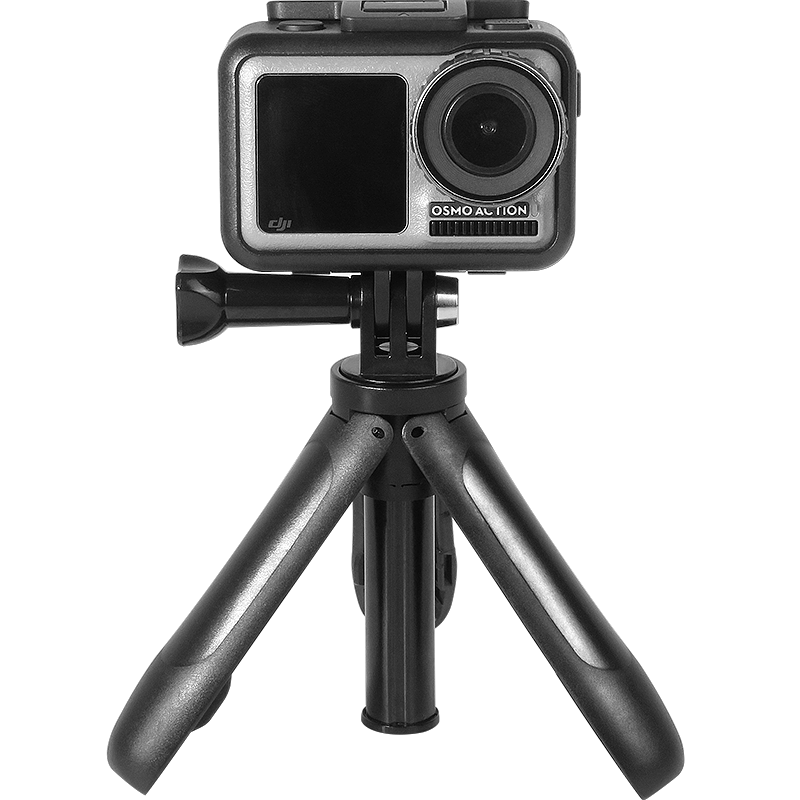 适用大疆运动相机OSMO ACTION三脚架自拍杆vlog支架手柄gopro配件GoPro9 hero9/8/7/6 mini支架桌面架子