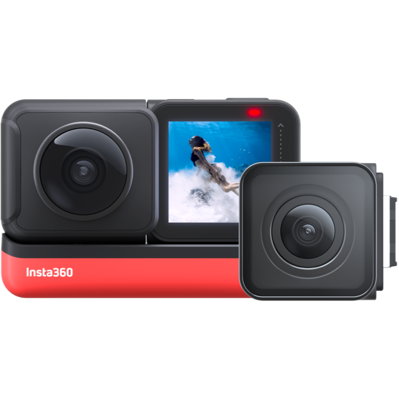 Insta360 ONE R全景运动相机徕卡1英寸影石数码vlog航自拍高清户外机车摩托骑行防抖水下滑雪莱一720度摄像头