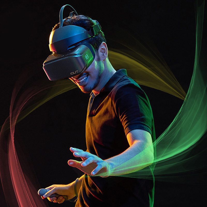 【6期免息】 奇遇2S胶片灰 VR游戏4K体感游戏机 3D眼镜 VR眼镜虚拟家用设备3d电影VR眼镜VR一体机 3D电影