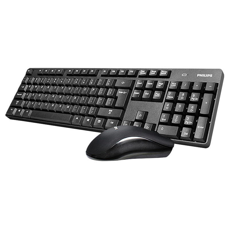 飞利浦无线键盘鼠标套装笔记本家用台式电脑游戏静音防水无线键鼠