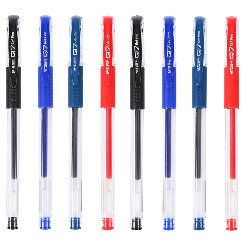 晨光文具中性笔0.5mm水笔会议笔学生办公签字笔12支装  Q7